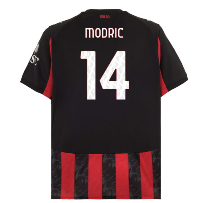 2025-2026 AC Milan Home Shirt (Modric 14)-Vantage Point Soccer