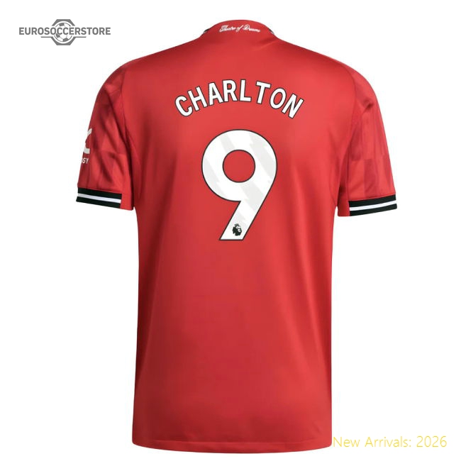2025-2026 Man Utd Authentic Home Shirt (Charlton 9)-Vantage Point Soccer