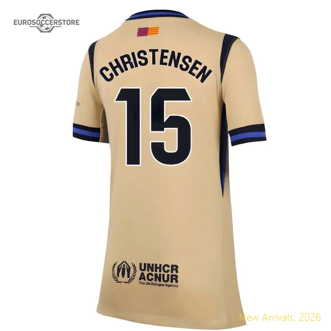 2025-2026 Barcelona Away Shirt (Kids) (Christensen 15)-Vantage Point Soccer