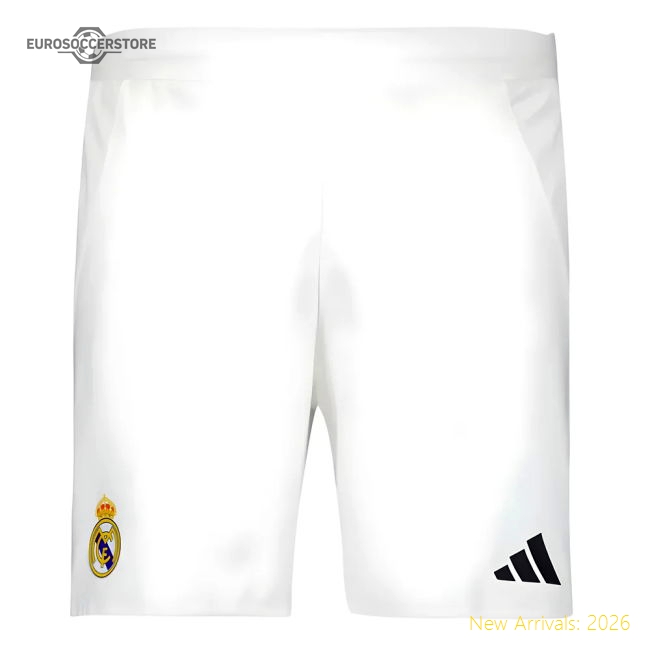 2024-2025 Real Madrid Authentic Home Shorts (White)-Vantage Point Soccer