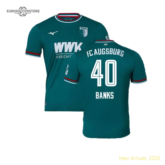 2024-2025 FC Augsburg Away Shirt (Banks 40)-Vantage Point Soccer