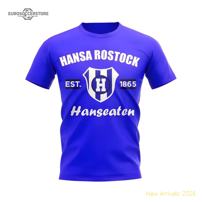 Hansa Rostock Established Football T-Shirt (Blue)-Vantage Point Soccer