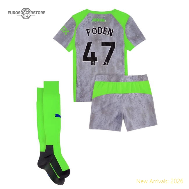 2025-2026 Man City Third Mini Kit (Foden 47)-Vantage Point Soccer