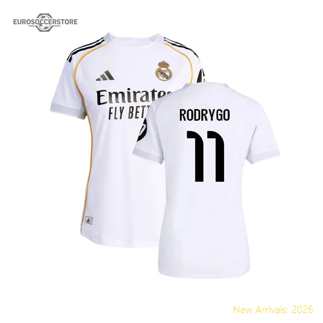 2025-2026 Real Madrid Authentic Home Shirt (Womens) (Rodrygo 11)-Vantage Point Soccer
