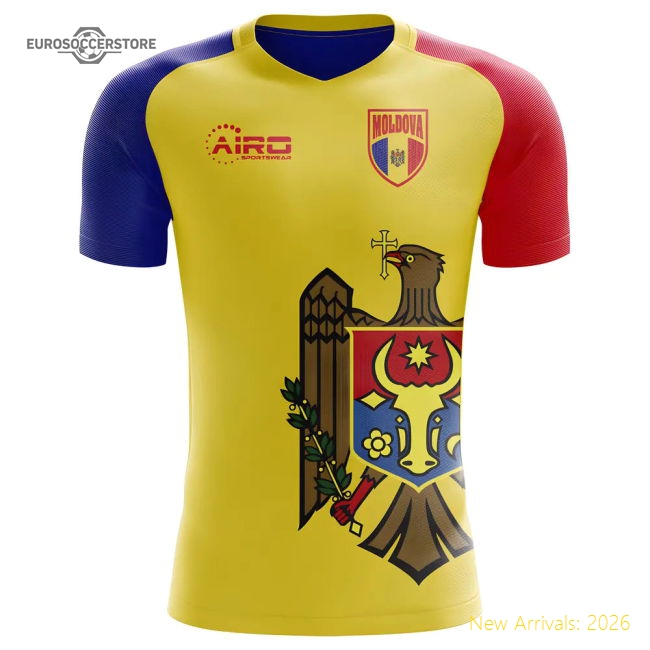 2025-2026 Moldova Home Concept Football Shirt - Baby-Vantage Point Soccer