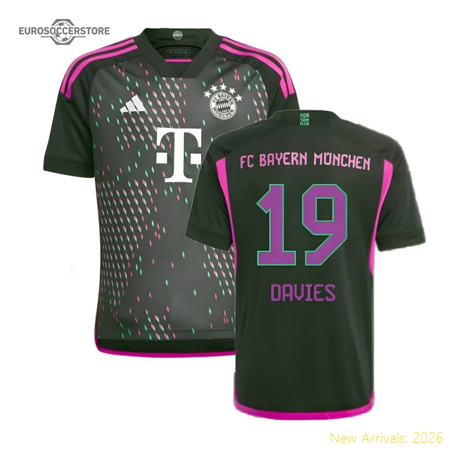 2023-2024 Bayern Munich Away Shirt (Kids) (Davies 19)-Vantage Point Soccer