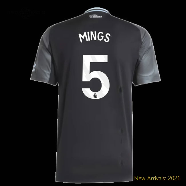 2025-2026 Aston Villa Away Shirt (Mings 5)-Vantage Point Soccer
