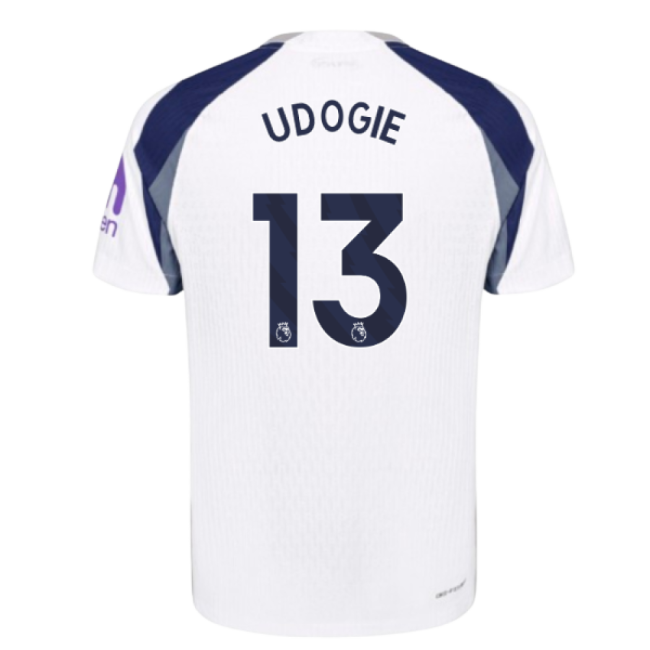 2025-2026 Tottenham Hotspur Authentic Home Shirt (Udogie 13)-Vantage Point Soccer