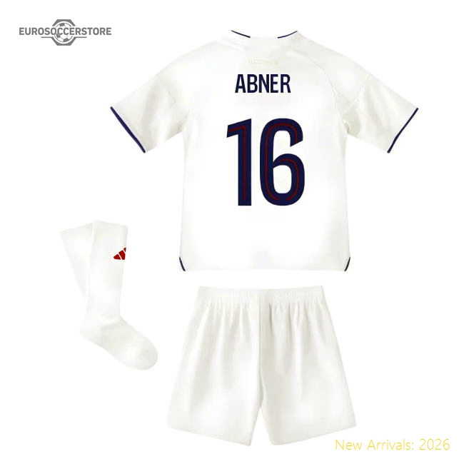 2025-2026 Olympique Lyon Home Mini Kit (Abner 16)-Vantage Point Soccer