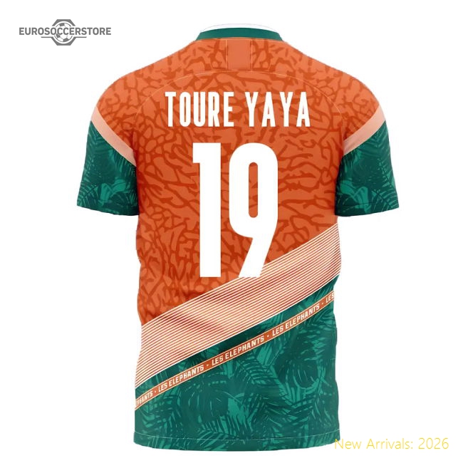 Ivory Coast 2025-2026 Away Concept Football Kit (Libero) (TOURE YAYA 19)-Vantage Point Soccer