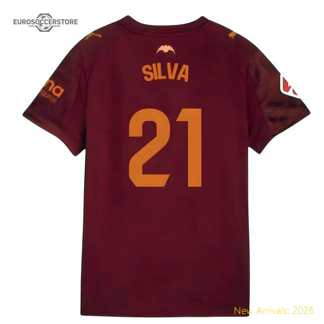 2025-2026 Valencia Away Shirt (Silva 21)-Vantage Point Soccer
