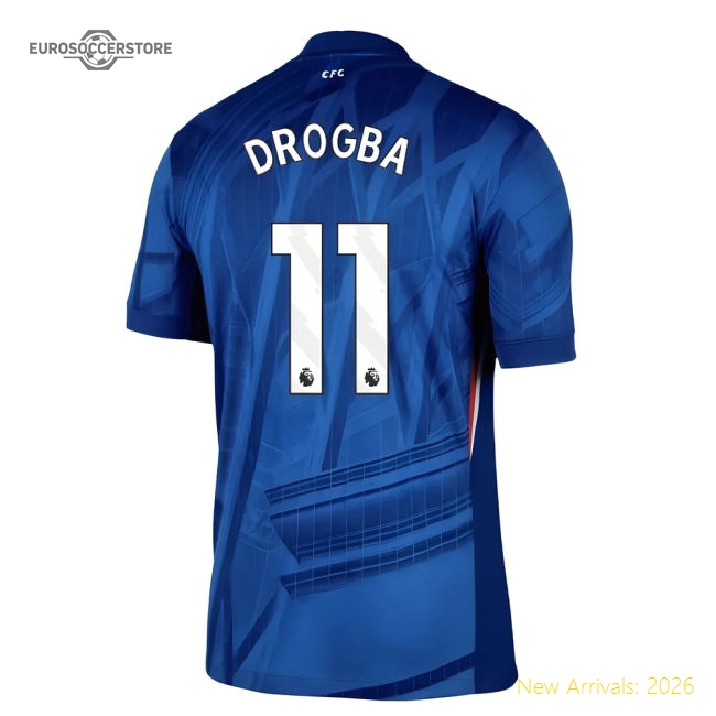 2025-2026 Chelsea Home Shirt (Drogba 11)-Vantage Point Soccer