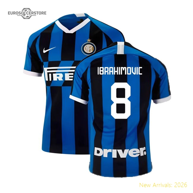 2019-2020 Inter Milan Home Shirt (Ibrahimovic 8)-Vantage Point Soccer