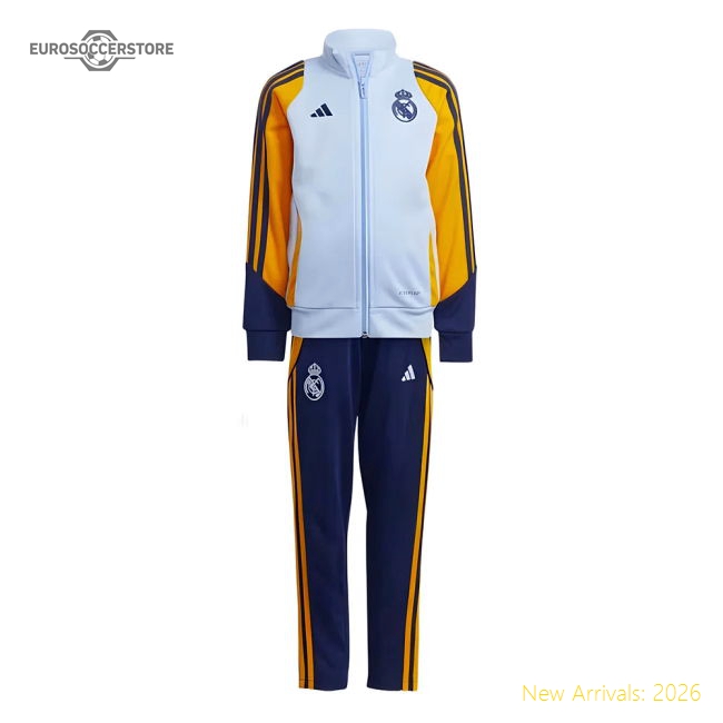 2024-2025 Real Madrid Tracksuit (Glow Blue) - Infants-Vantage Point Soccer