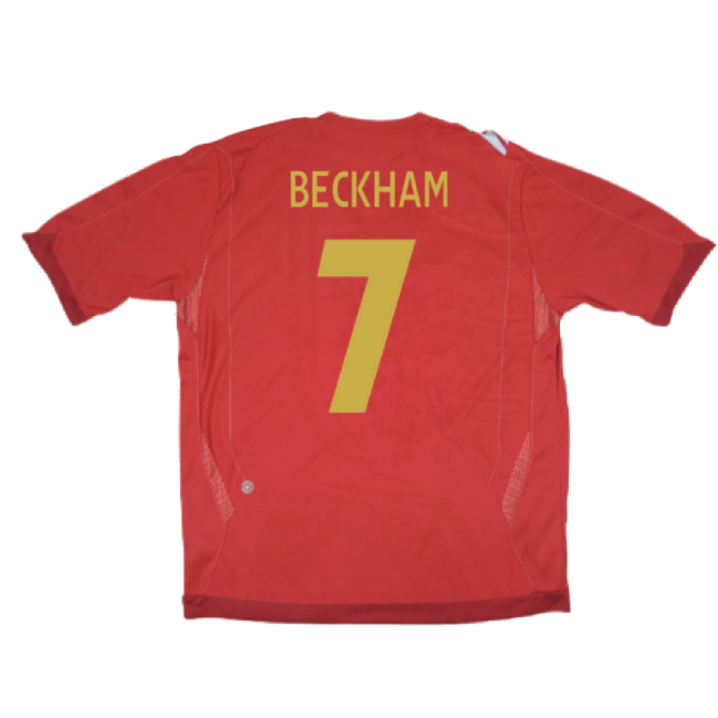 England 2006-08 Away Shirt (S) (Excellent) (BECKHAM 7)-Vantage Point Soccer