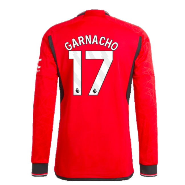 2023-2024 Man Utd Long Sleeve Home Shirt (Garnacho 17)-Vantage Point Soccer