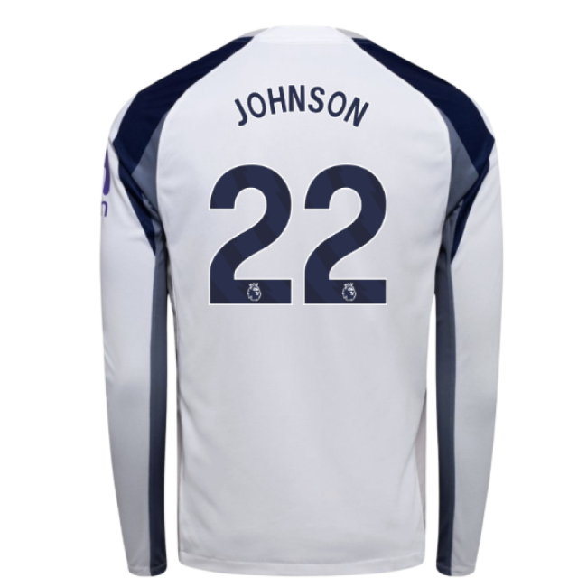 2025-2026 Tottenham Long Sleeve Home Shirt (Johnson 22)-Vantage Point Soccer