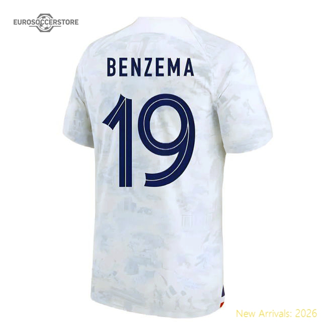 2022-2023 France Away Shirt (BENZEMA 19)-Vantage Point Soccer