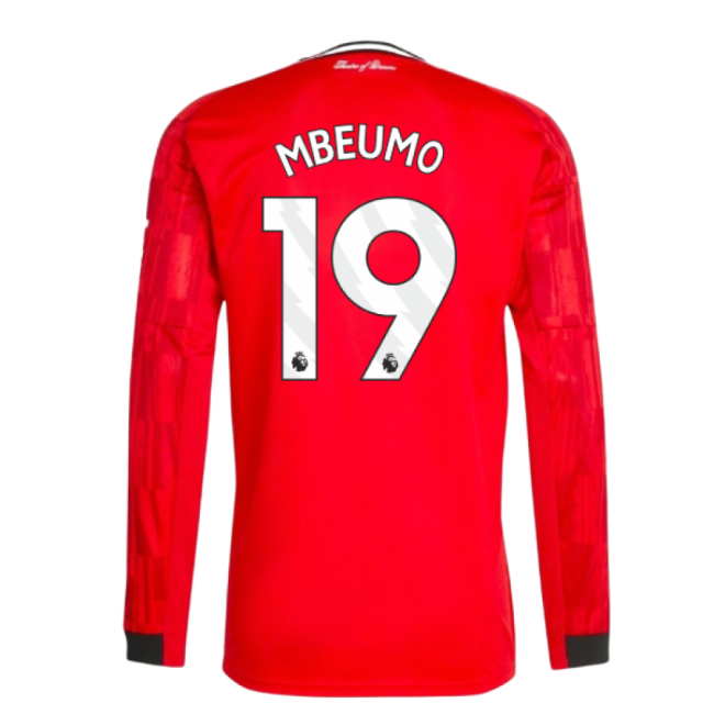 2025-2026 Man Utd Long Sleeve Home Shirt (Mbeumo 19)-Vantage Point Soccer