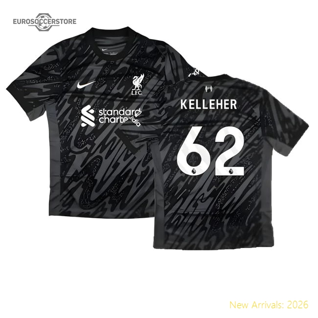 2024-2025 Liverpool Home Goalkeeper Shirt (Black) (Kelleher 62)-Vantage Point Soccer