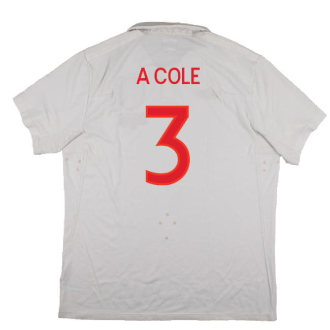 England 2009-10 World Cup Home shirt (XL) (Very Good) (A COLE 3)-Vantage Point Soccer