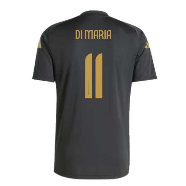 2024-2025 Argentina Pre-Match Shirt (Black) (DI MARIA 11)-Vantage Point Soccer