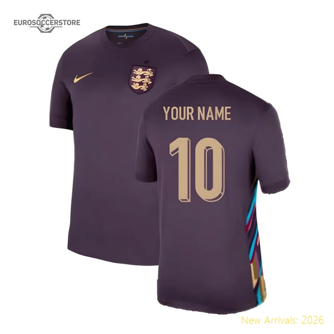 2024-2025 England Away Shirt (Your Name)-Vantage Point Soccer