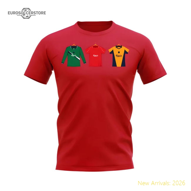 Liverpool 2000-2001 Retro Shirt T-shirt (Red) (Your Name)-Vantage Point Soccer