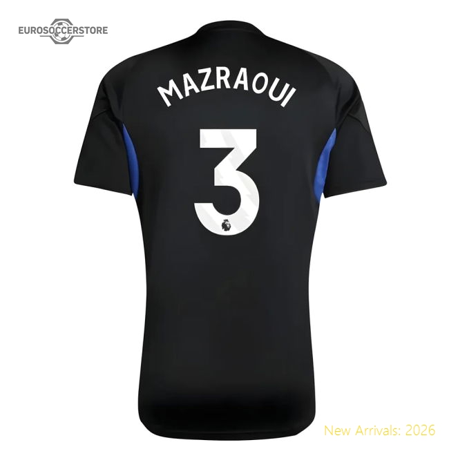 2025-2026 Man Utd EU Training Jersey (Black) - Kids (Mazraoui 3)-Vantage Point Soccer
