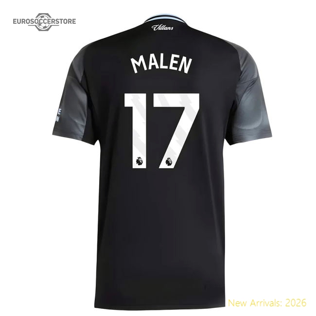 2025-2026 Aston Villa Away Shirt (Malen 17)-Vantage Point Soccer