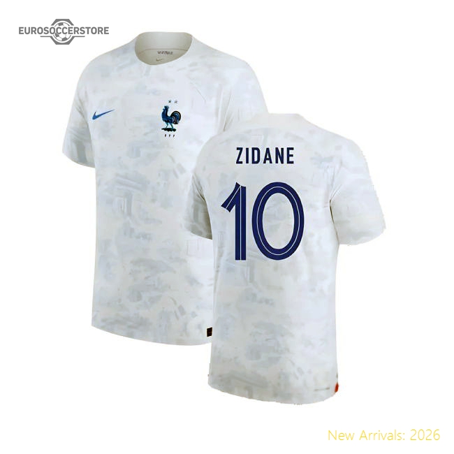 2022-2023 France Match ADV Dri-Fit Away Shirt (Zidane 10)-Vantage Point Soccer
