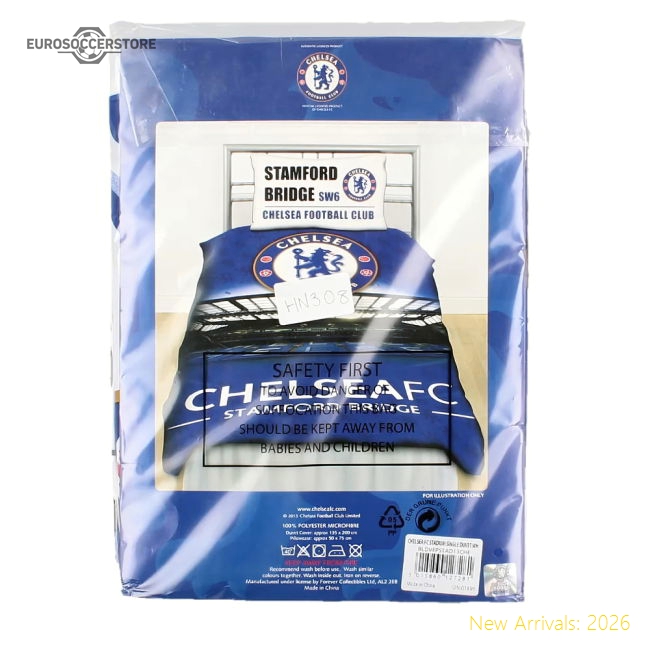 Chelsea Stamford Bridge Single Duvet Cover-Vantage Point Soccer