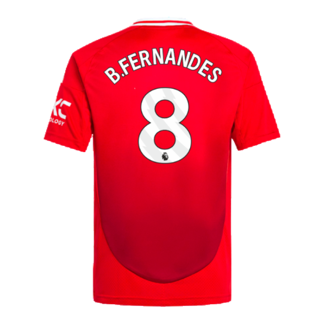 2024-2025 Man Utd Home Shirt (Kids) (B.Fernandes 8)-Vantage Point Soccer
