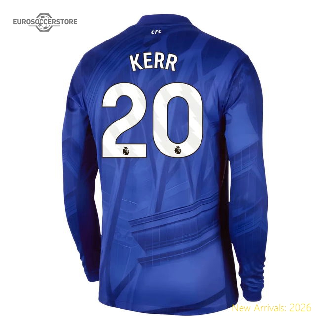 2025-2026 Chelsea Home Long Sleeve Shirt (Kerr 20)-Vantage Point Soccer