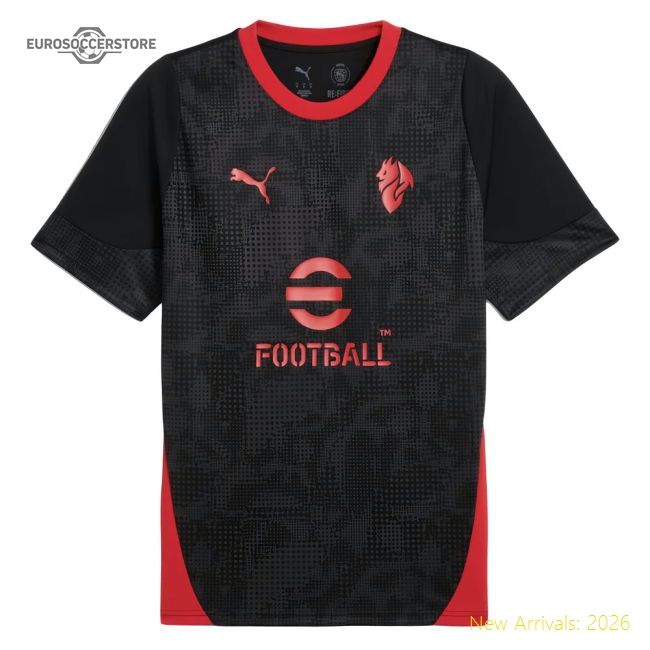 2025-2026 AC Milan Training Jersey (Black) (Baresi 6)-Vantage Point Soccer