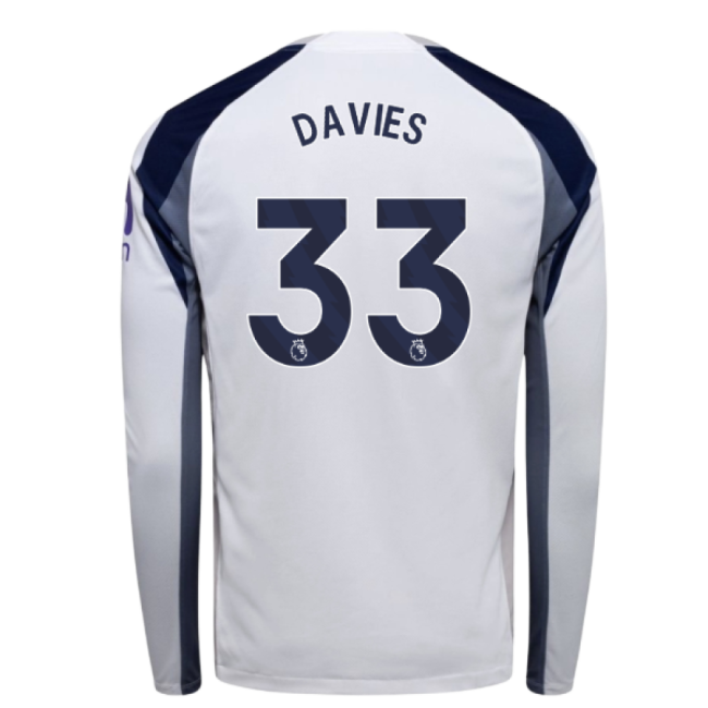 2025-2026 Tottenham Long Sleeve Home Shirt (Davies 33)-Vantage Point Soccer