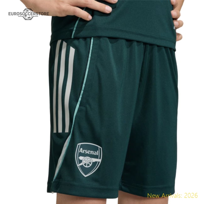 2025-2026 Arsenal Training Shorts (Aurora Ivy) - Kids-Vantage Point Soccer
