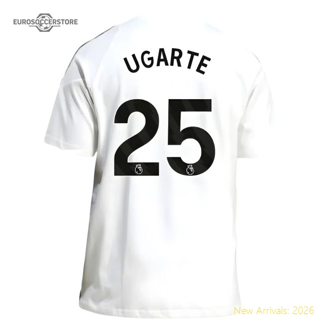 2025-2026 Man Utd Training Tee (White) (Ugarte 25)-Vantage Point Soccer