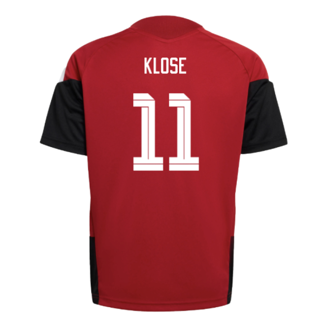 2026-2027 Germany Training Jersey (Red) - Kids (Klose 11)-Vantage Point Soccer