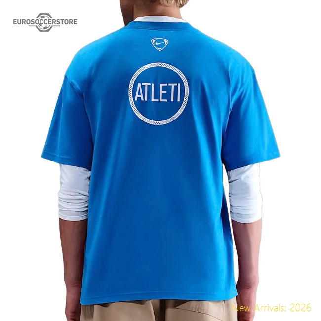 2025-2026 Atletico Madrid Total 90 Football T-Shirt (Blue)-Vantage Point Soccer