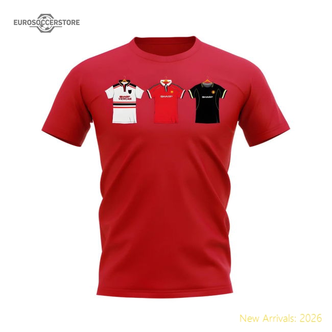 Manchester United 1998-1999 Retro Shirt T-shirt (Red) (Cantona 7)-Vantage Point Soccer