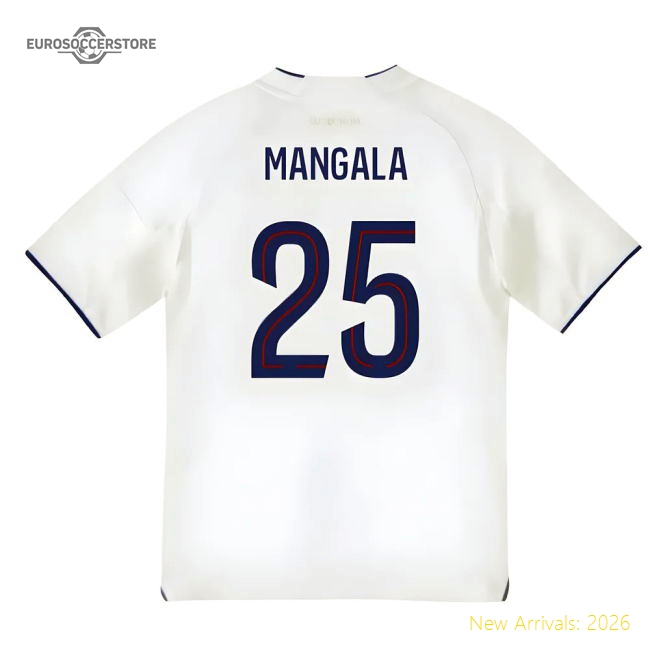 2025-2026 Olympique Lyon Home Shirt (Kids) (Mangala 25)-Vantage Point Soccer