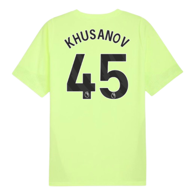 2025-2026 Man City Training Jersey (Fizzy Apple) (Khusanov 45)-Vantage Point Soccer