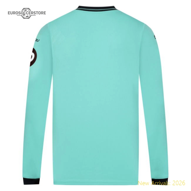 2025-2026 Wolves Long Sleeve Away Shirt-Vantage Point Soccer