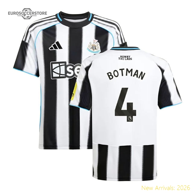 2025-2026 Newcastle Home Shirt (Kids) (Botman 4)-Vantage Point Soccer