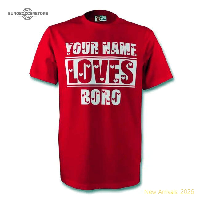 Your Name Loves Boro T-shirt (red)-Vantage Point Soccer