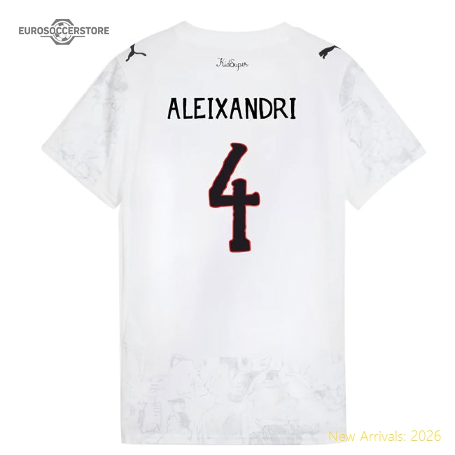 2025-2026 KIDSUPER x Manchester City CWC Shirt (White) - Womens (Aleixandri 4)-Vantage Point Soccer