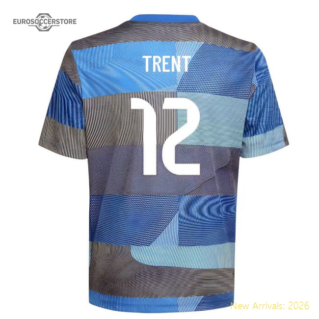 2025-2026 Real Madrid Pre-Match Shirt (Blue) - Kids (Trent 12)-Vantage Point Soccer