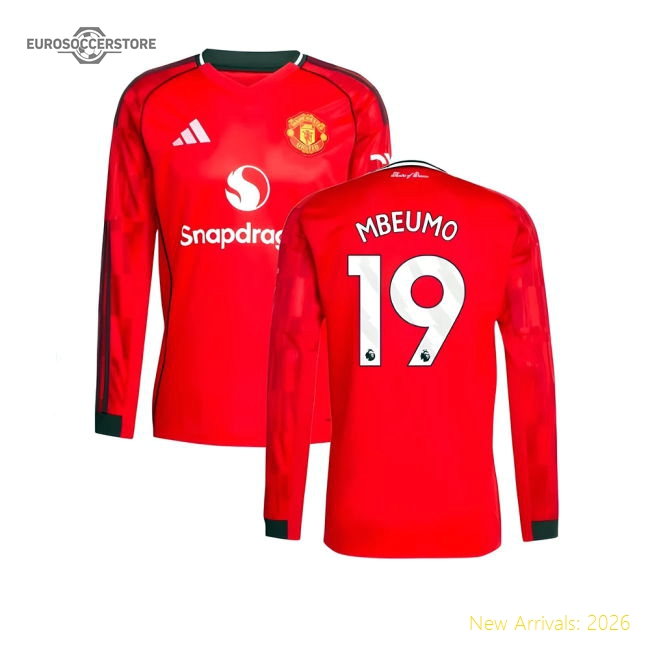 2025-2026 Man Utd Long Sleeve Home Shirt (Mbeumo 19)-Vantage Point Soccer