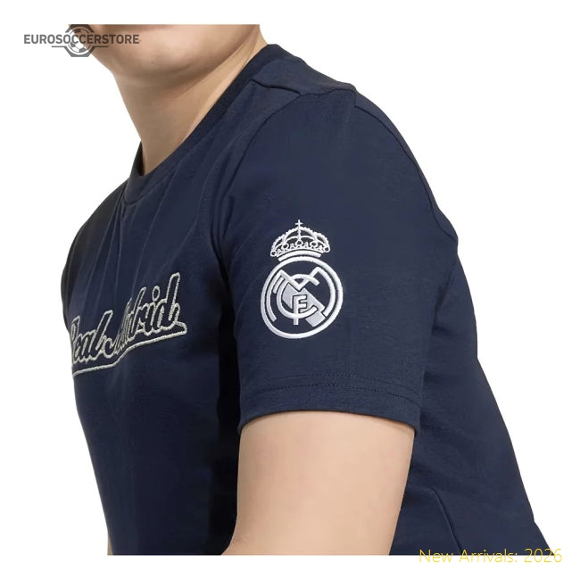 2025-2026 Real Madrid US Tee (Legend Ink) - Navy-Vantage Point Soccer